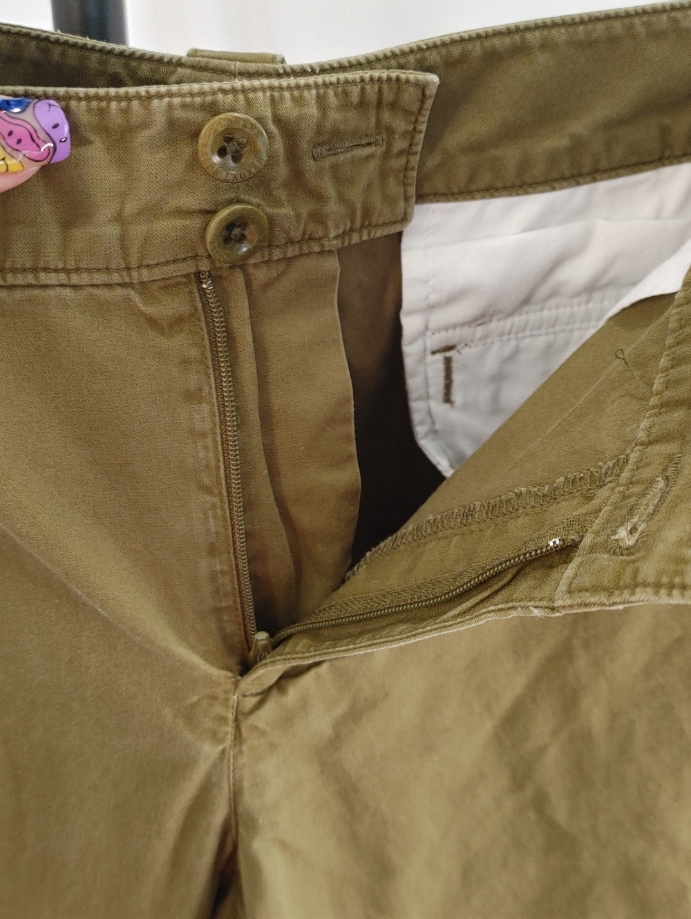 Lauren Ralph Lauren Petite Khaki Capri Pants Drawstring Hem Size 14P - Picture 9 of 11